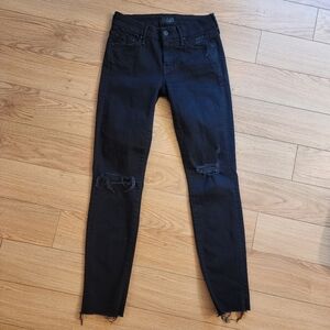 MOTHER Looker Ankle Fray Jeans